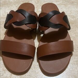 Ralph Lauren Brown and Black Sandals